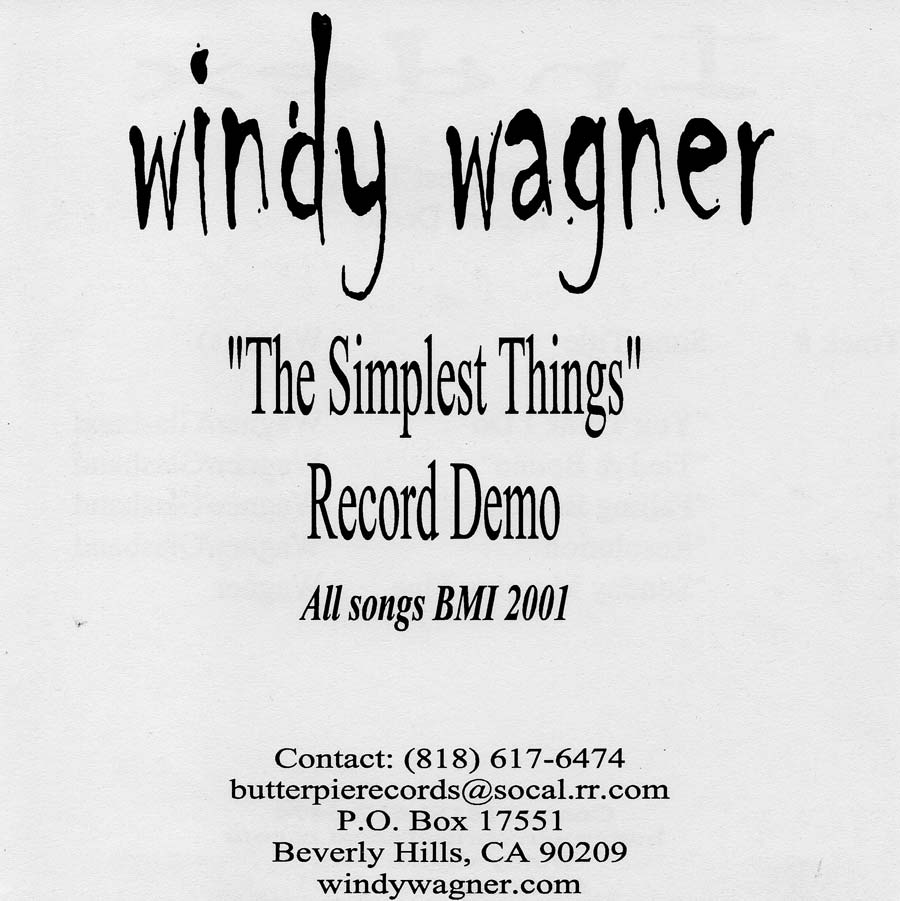 Windy Wagner – The Simplest Things (pre-release) (CD, 2002)