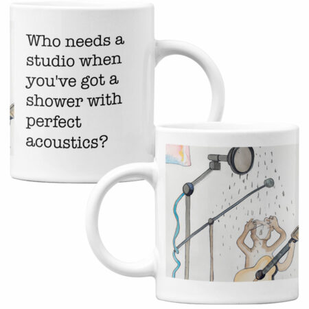 11 oz Mug - Homemade Music, Who needs a studio when you've got a shower with perfect acoustics?